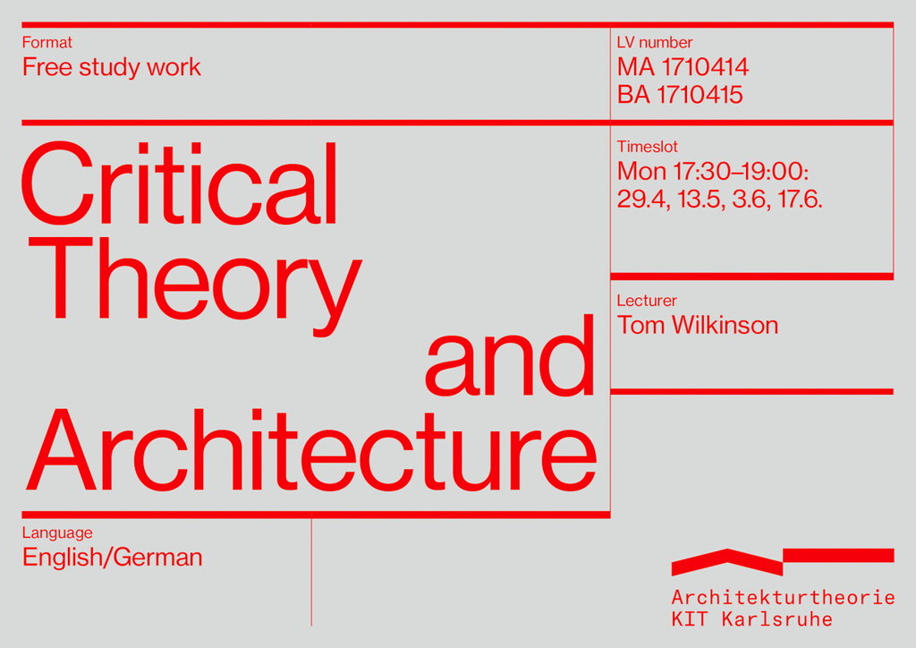 Critical Theory and Architecture