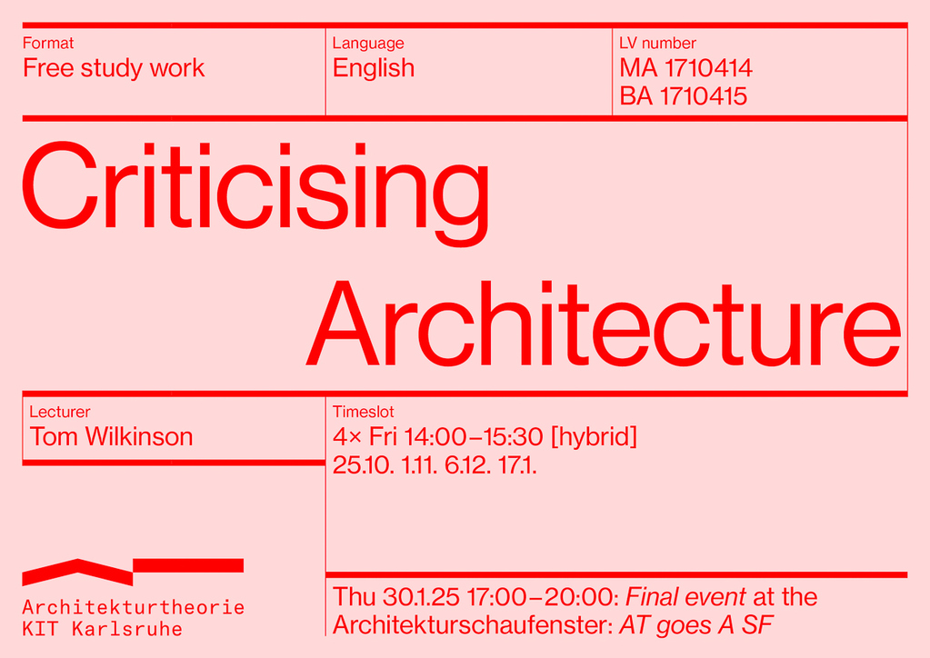 Criticising Architecture